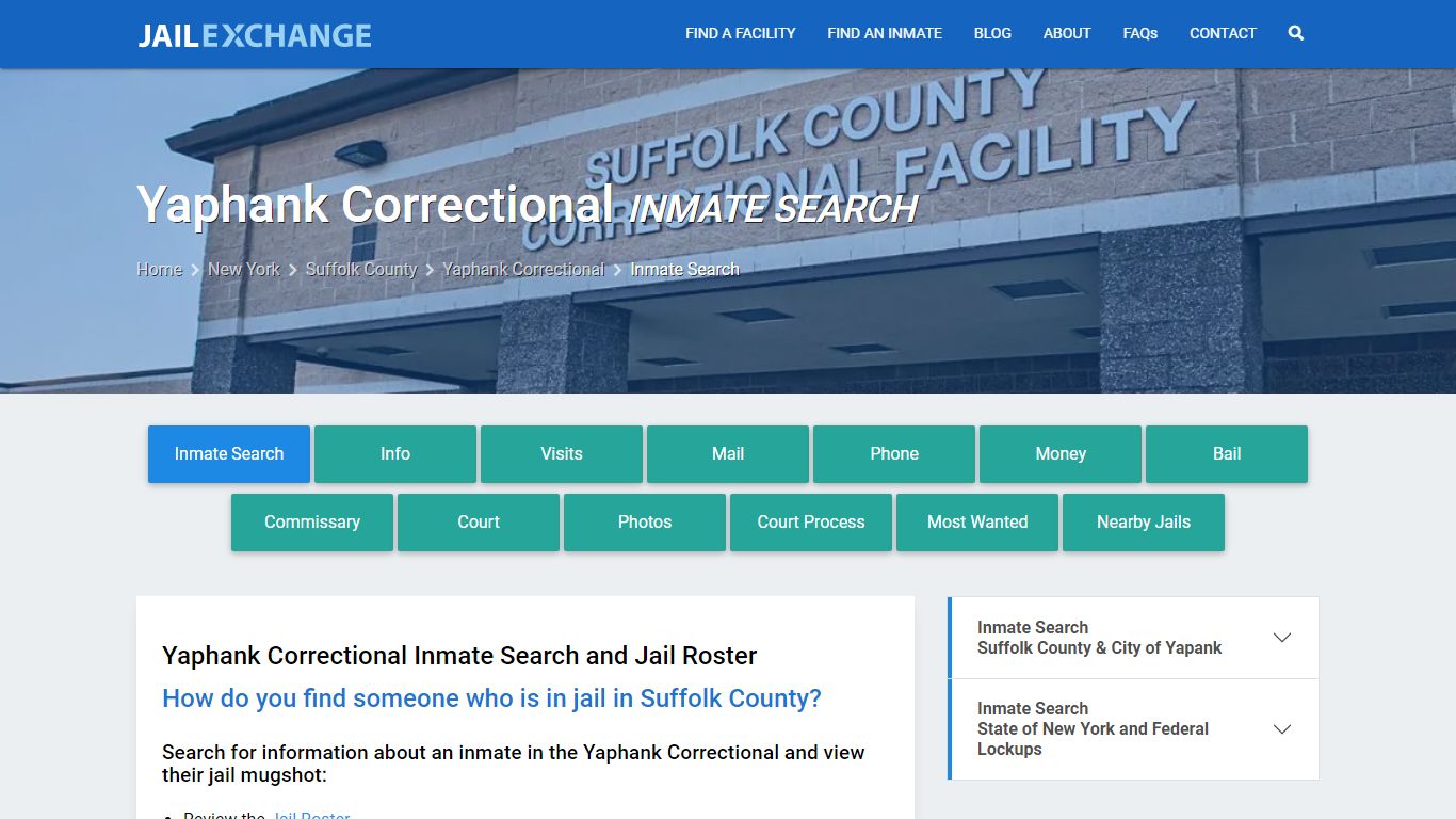 Inmate Search: Roster & Mugshots - Yaphank Correctional, NY - Jail Exchange